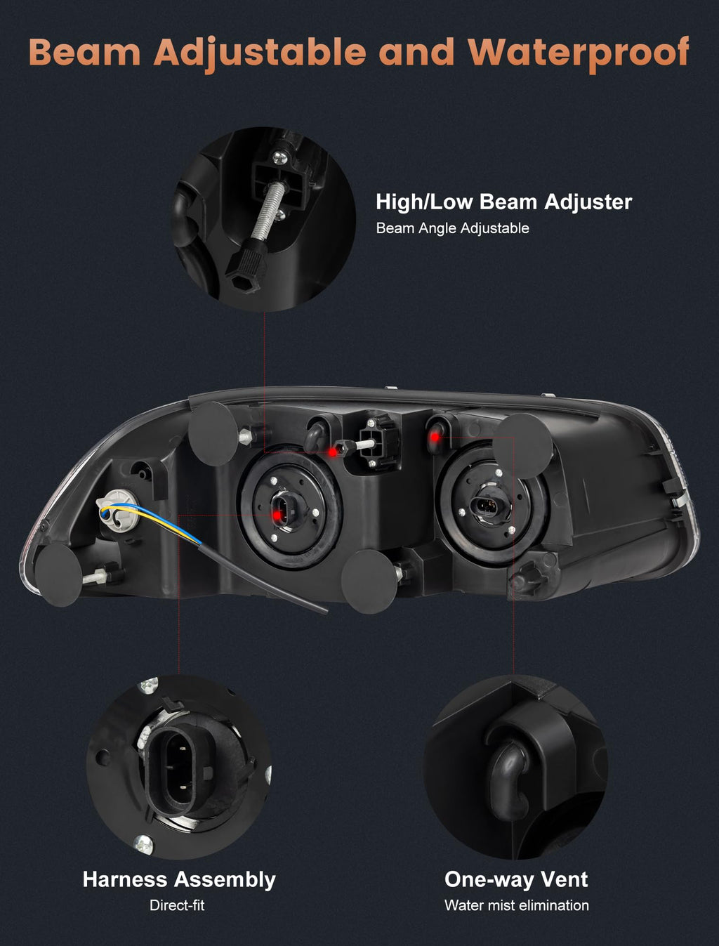 Headlights Assembly for Mack Vision Granite Pinnacle