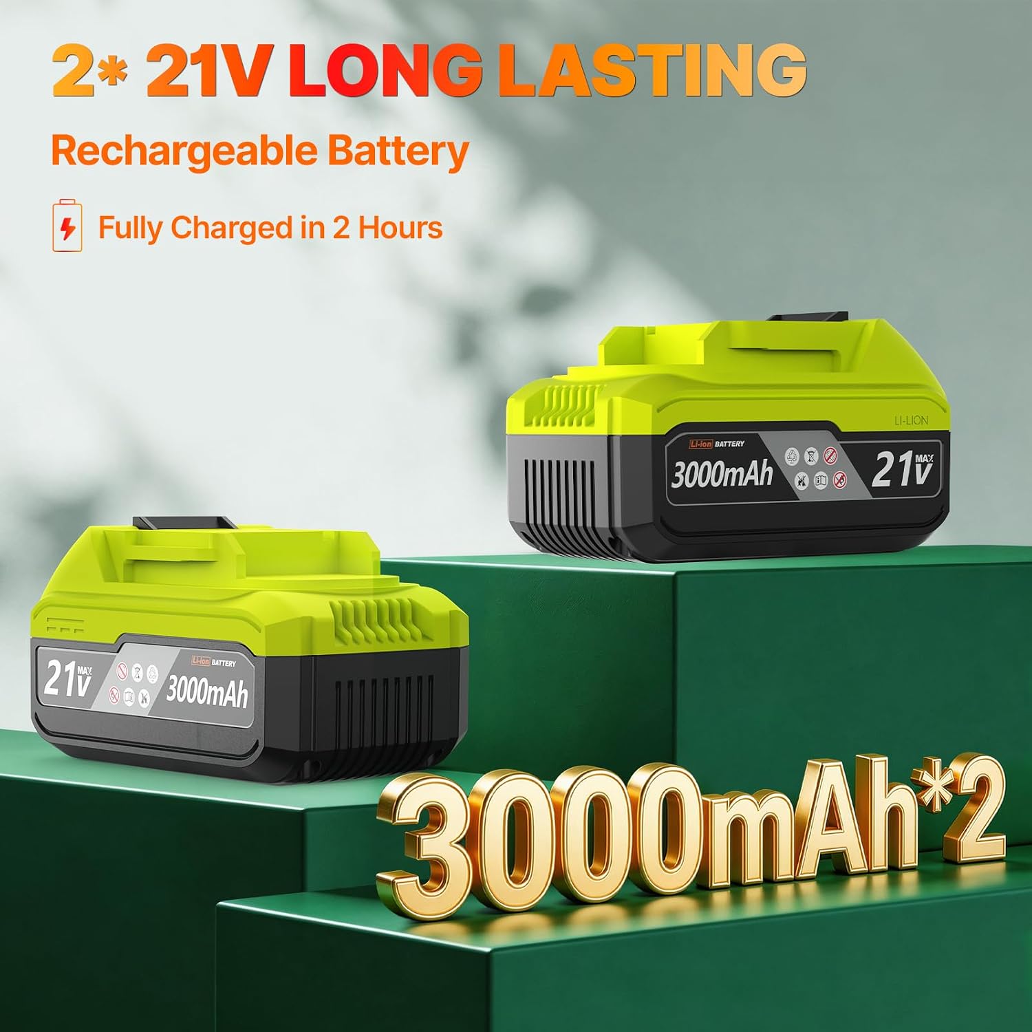 20-Inch Brushless Cordless Hedge Trimmer with 2×3.0Ah Battery, 21V Electric Bush & Shrub Trimmer with Display