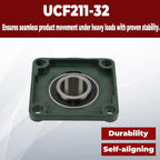 findmall UCF211-32 Pillow Block Bearing Units 2 Inch Bore