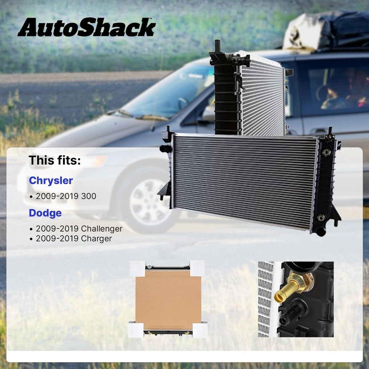 AutoShack Radiator for Dodge Charger 2023