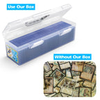 Storage Box For Toploader, Trading Card Storage Box Plastic, Playing Card Case, Large For Toploaders 200 Cards 750