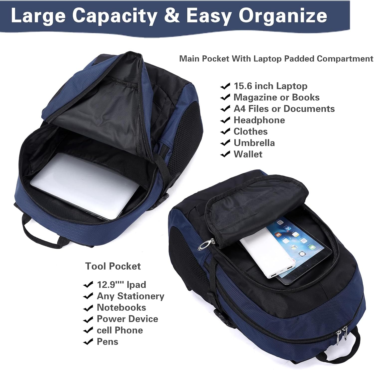 Kids School Backpack for Boys Girls,Large Capacity Bookbag for Students | Elementary middle high school backpack
