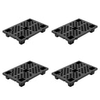4 Pack Plastic Pallets Heavy-Duty HDPE Nestable Vent Raised Floor