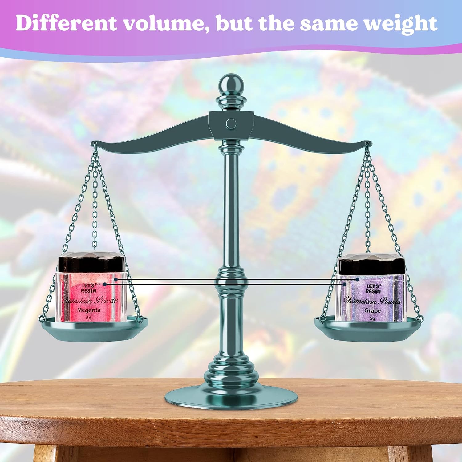 Chameleon Mica Powder, 10 * 5g Color Shift Mica Powder | for Epoxy Resin/Tumbler, Saturated Color Shifting Chrome