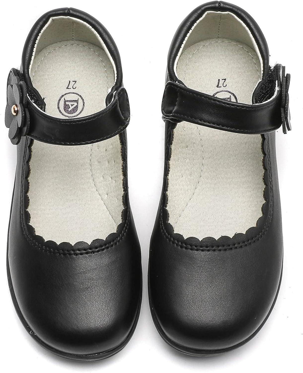 Girls Mary Jane Flats School Uniform Shoes Strap Dress Shoes (Toddler/Little Kid/Big Kid)