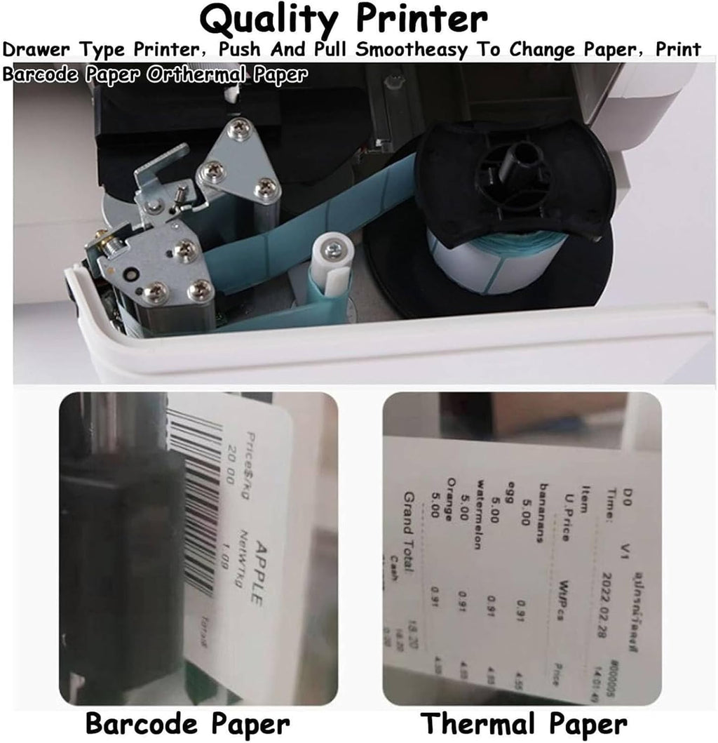 Electronic Price Computing Scale with Thermal Printer, Digital Weighing & Label Printing Scale for Supermarkets