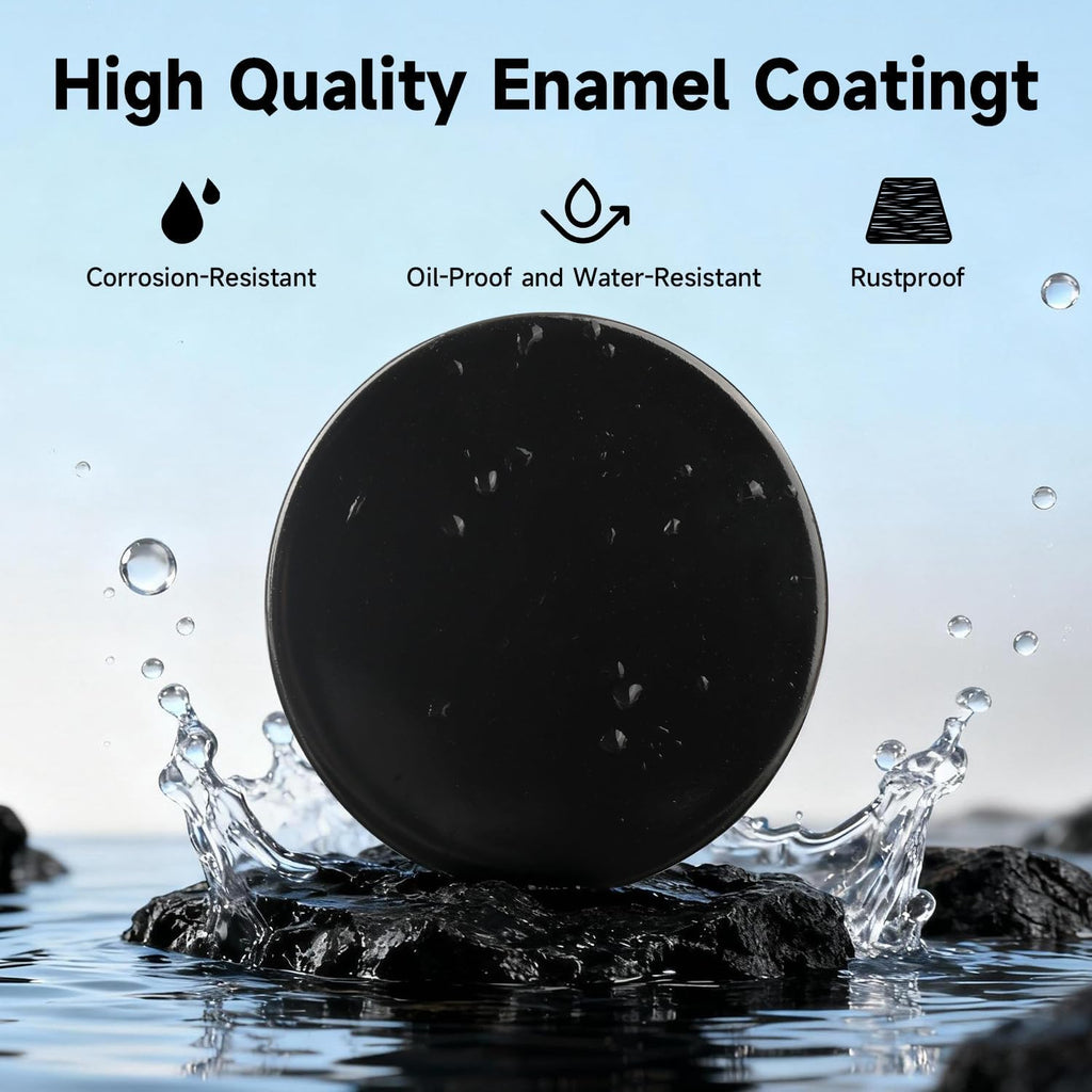 4 Pcs Surface Burner Caps Set Shiny Black Burner Caps Compatible with GE Gas Range Stove Oven Replace#: wb29k10009 (Small 2.6 inch) wb29k10001 (Medium 3.2 inch) wb29k10006 (Large 3.5 inch)