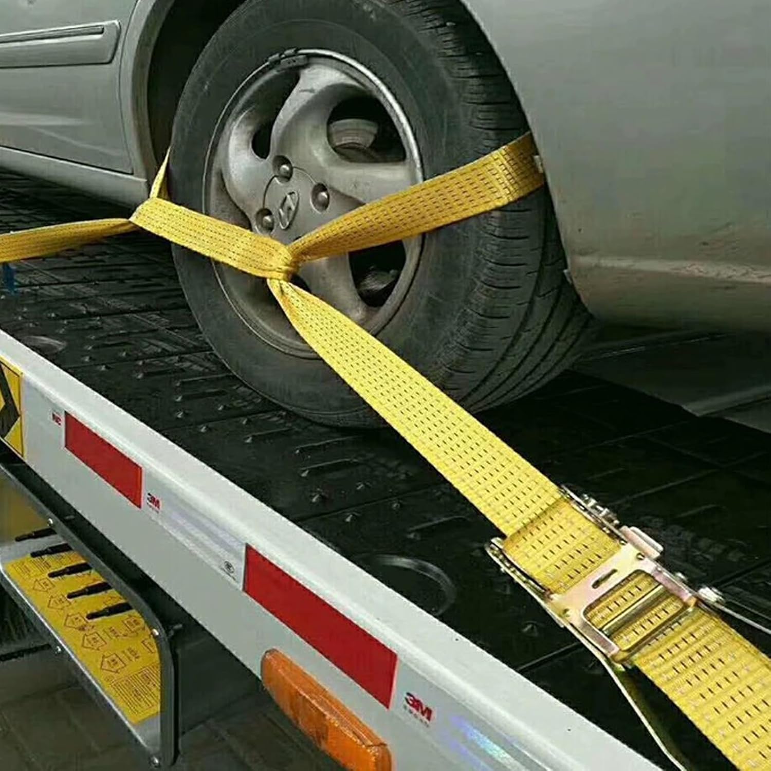 Ratchet Straps Heavy Duty, 8000 LBS Break Strength Ratchet Strap Tie Down, 2” x 20ft Black Tie-Down Ratcheting Cargo