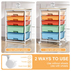 Utility Cart with Drawers,5 Drawers Storage Cart,Macaron