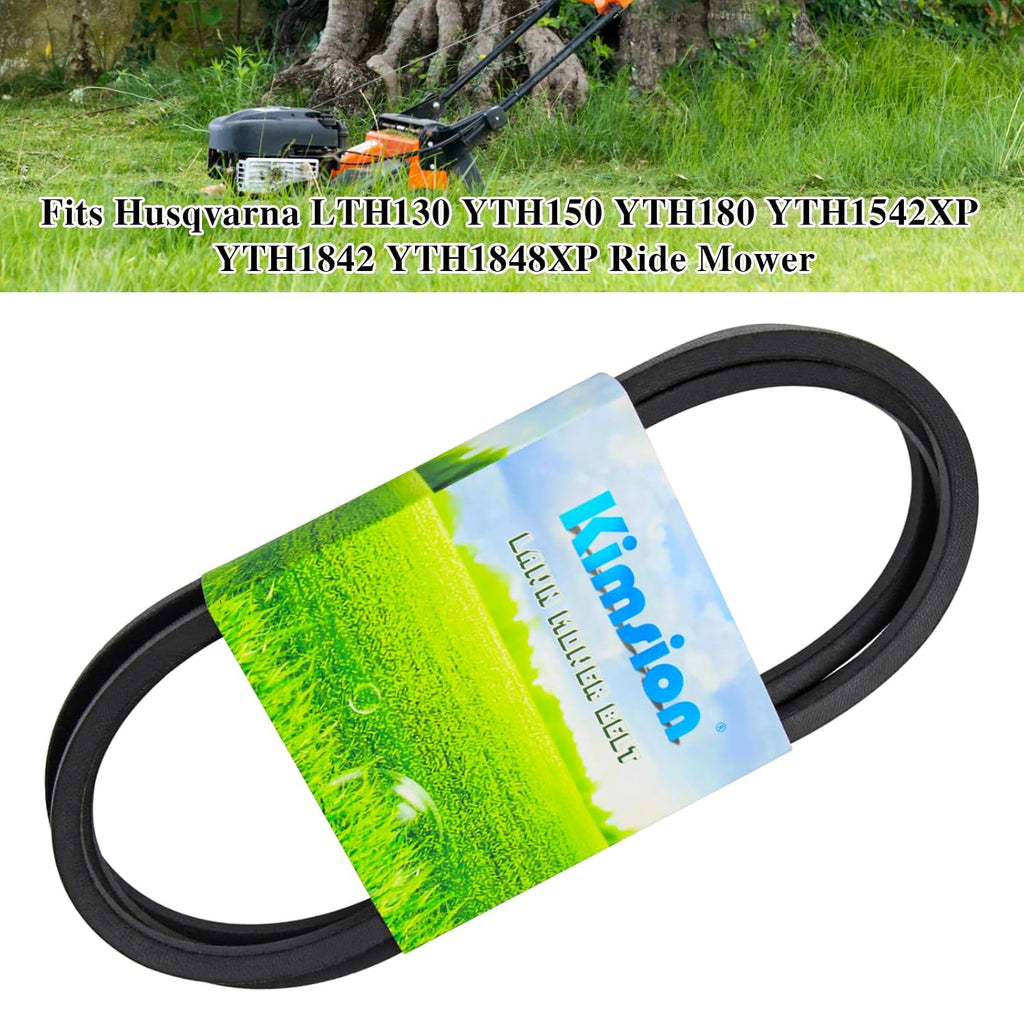 Kimsion 532140294 Drive Belt for Husqvarna YTH1542XP, YTH1842, YT1848XP, YTH18542, LTH130, YTH150, YTH180 Ride Mower, Replaces 140294 Craftsman Drive Belt 140067 (1/2 x 82 inch V Belt)