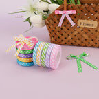 Grosgrain Ribbon Set, Striped & Polka Dot Spring Easter Ribbons