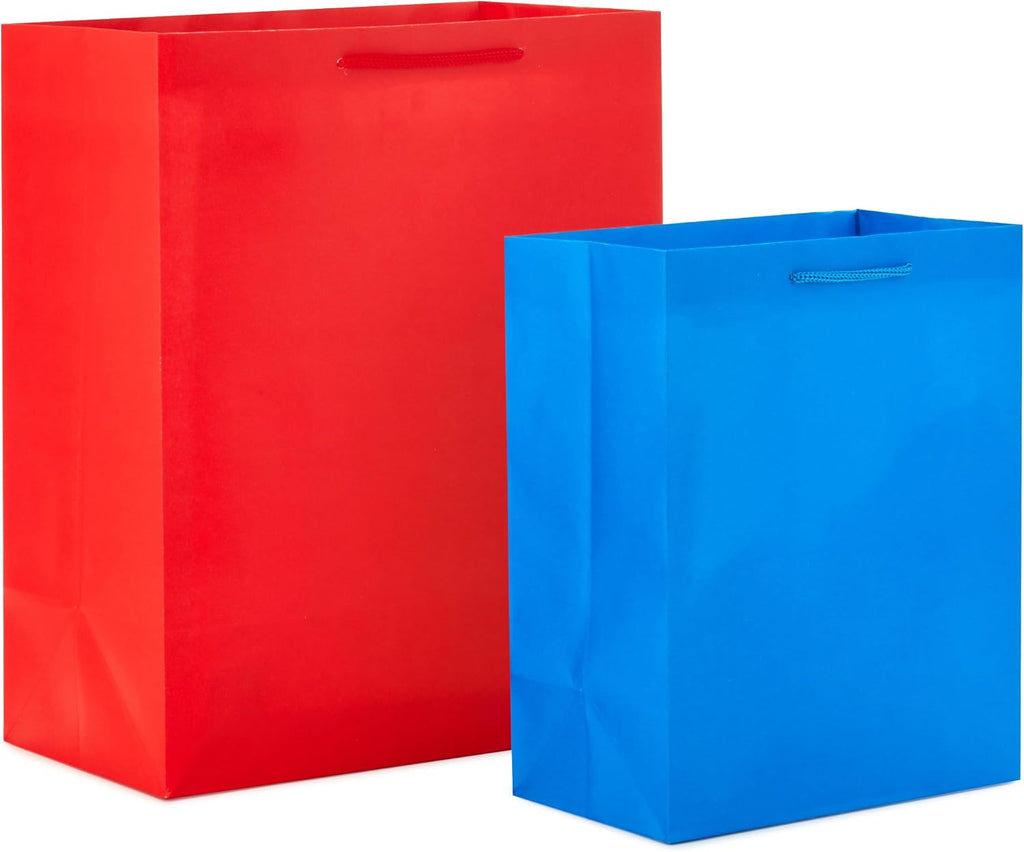 Assorted Birthday Gift Bags, 8-Pack (Take the Cake! Red, Blue)