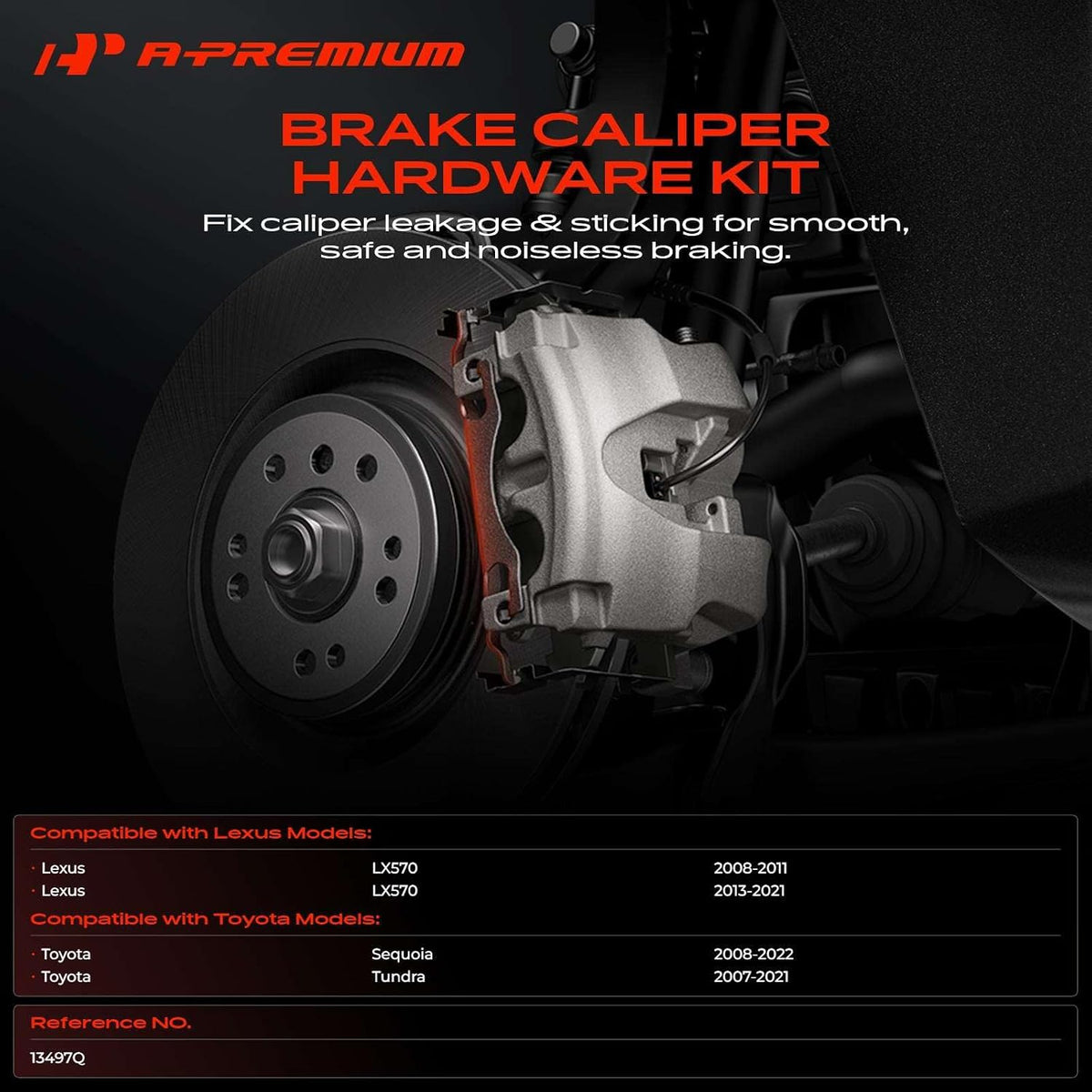 A-Premium Rear Side Disc Brake Hardware Kit