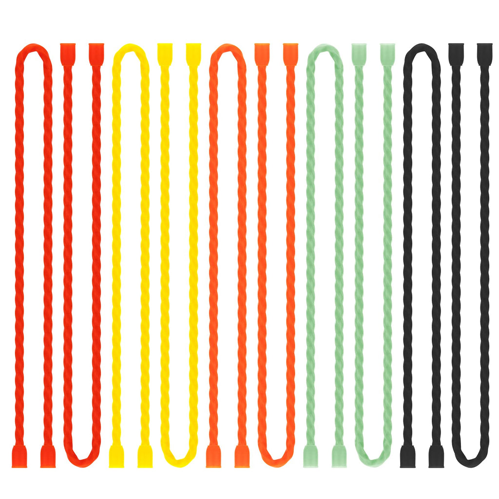 10 PCS 18-Inch Silicone Cable Ties - Reusable Rubber Twist Ties Bendable Cable Ties for Bundling and Holding, All
