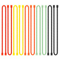 10 PCS 18-Inch Silicone Cable Ties - Reusable Rubber Twist Ties Bendable Cable Ties for Bundling and Holding, All