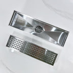 12" Linear Shower Drain, Brushed 304 SS Bathroom Linear Drain,cUPC