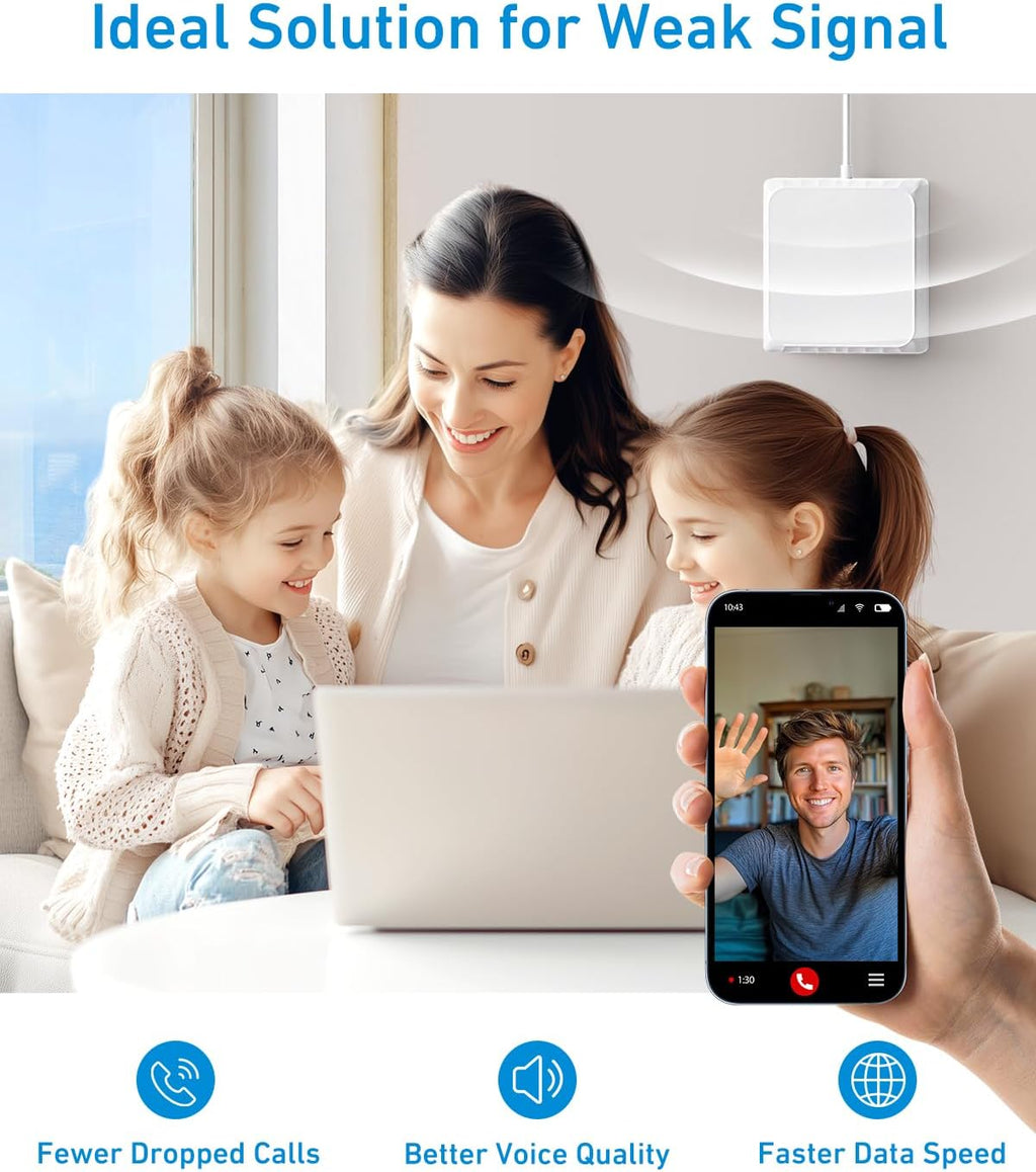 Cell Phone Signal Booster for Band 12/13/17 | Boost 4G LTE 5G Signal Verizon and AT&T | 65dB Cellular Repeater with