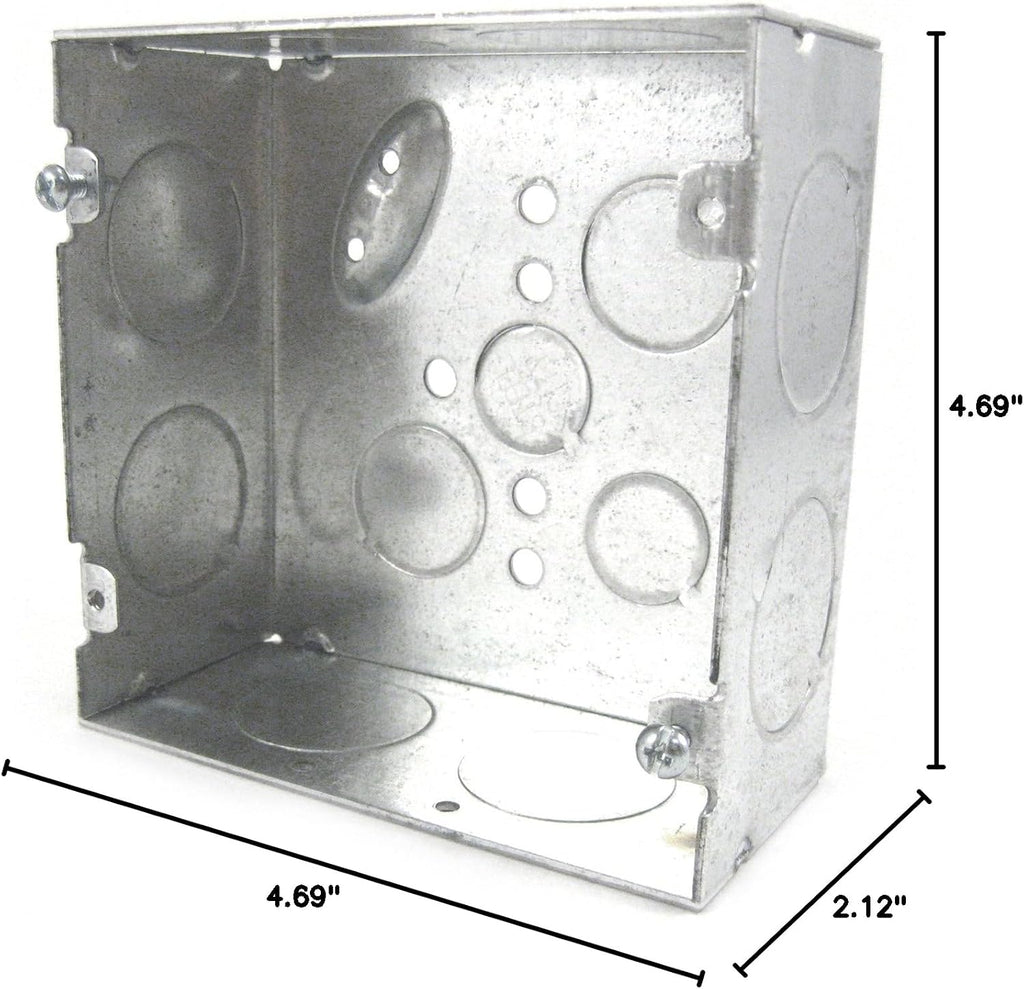 Steel City 4-11/16 Inch Square Box, 42 Cu in, E-KO