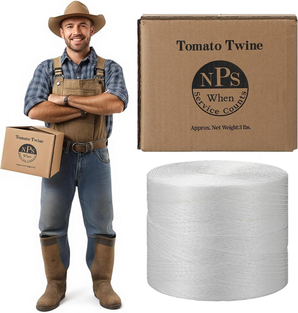 6150ft Tomato Garden Twine, White Polypropylene with Storage, Box