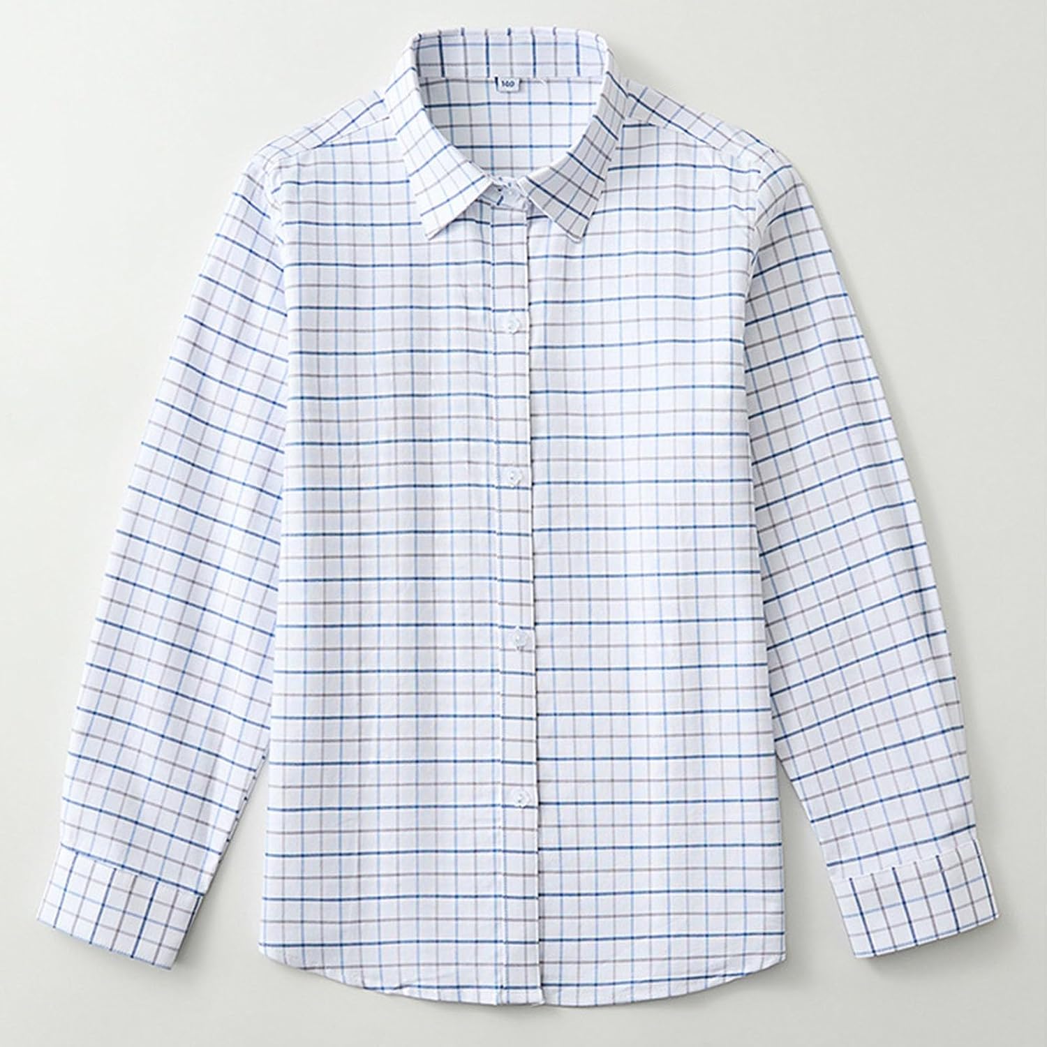Kids Oxford Shirt Boys Girls Plaid Dress Shirts Checkered Button Down Shacket Teen School Uniform Formal Top Cozy