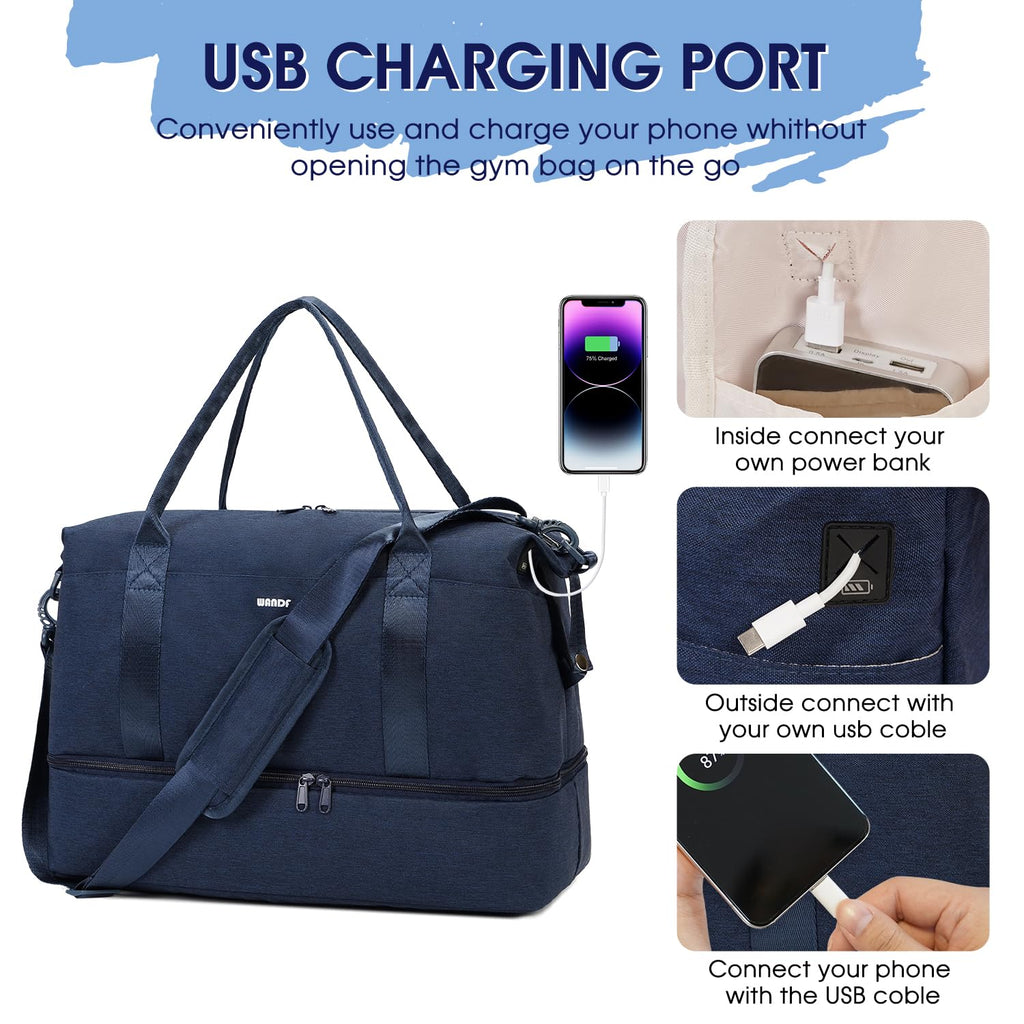 Personal Item Travel Bag, Carry On Weekender Bag for Women