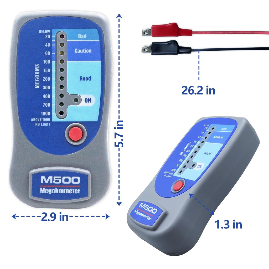M500 Insulation Megohmmeter Compatible with Supco M500, 0 to 1000MΩ