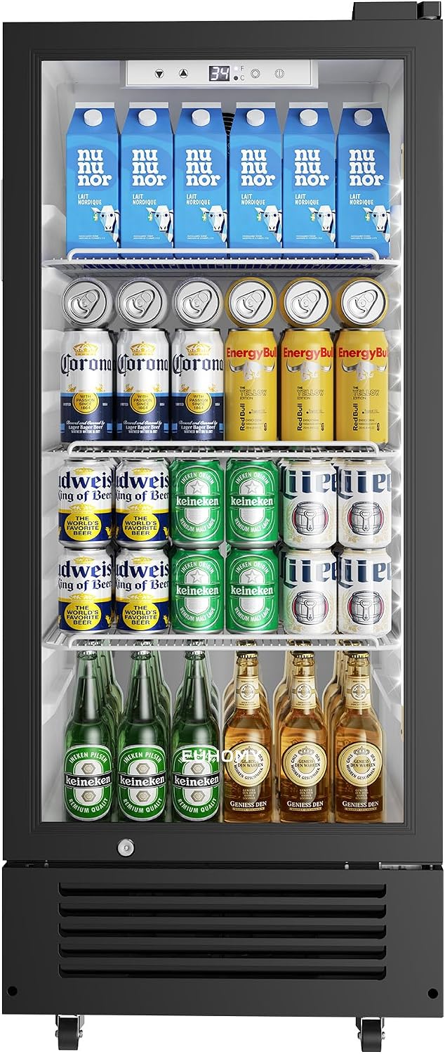 6 Cu.Ft Commercial Refrigerators, Beverage Refrigerator with Lock