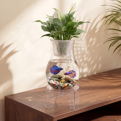 1 Gal Spherical Aquaponic Fish Tank Planter with Base