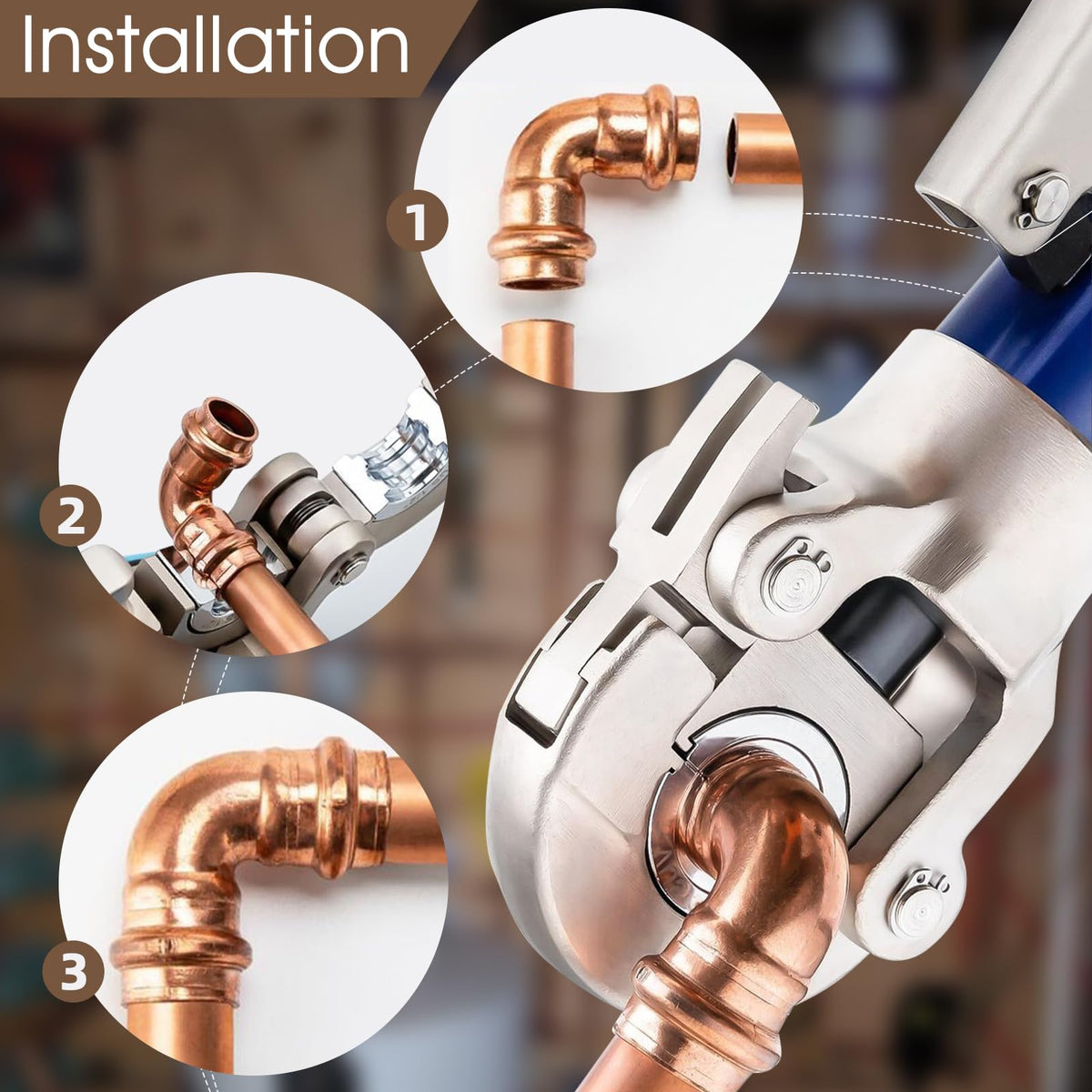 Copper Press Fittings 3/4 inch,12PKCopper Coupling 45 Degree Elbow Coupling