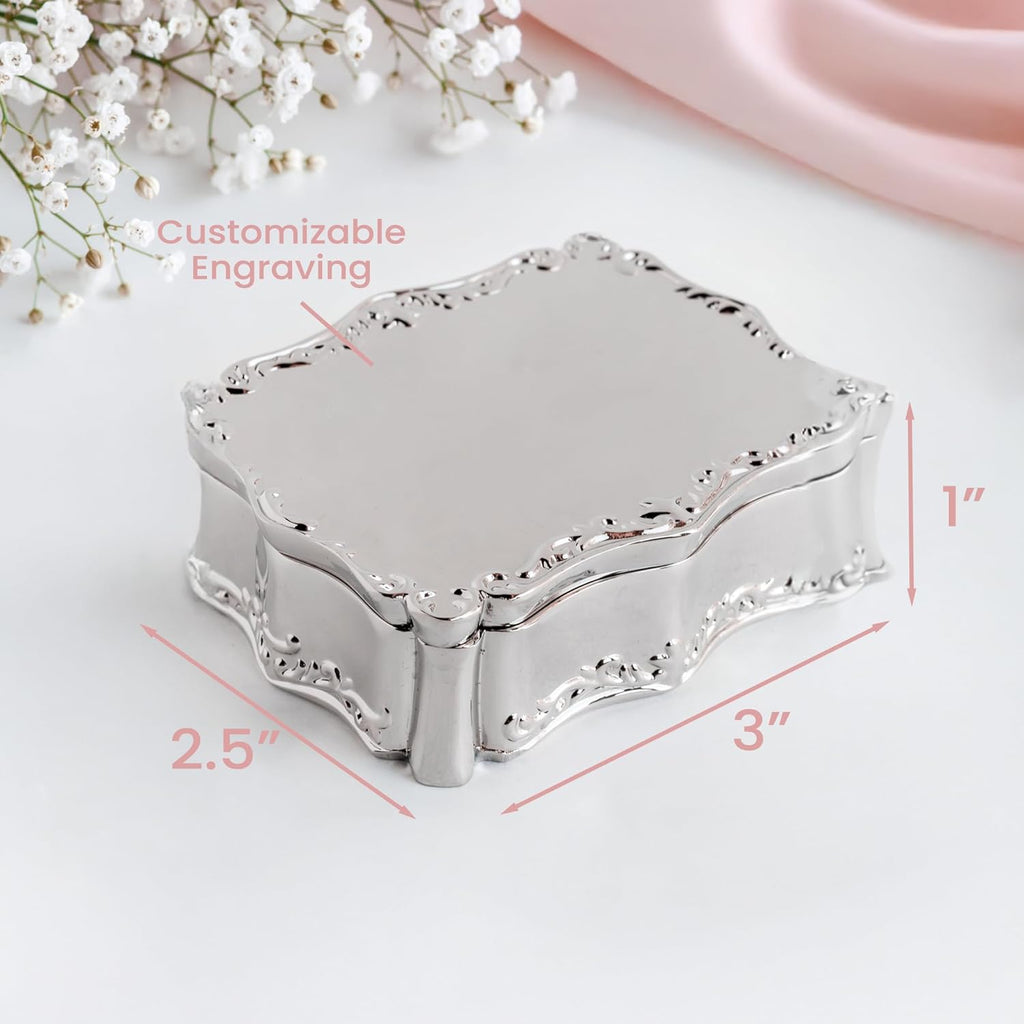 Personalized Baptism Rectangle Jewelry Box