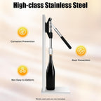 Manual Wine Bottle Corker, Stainless Steel Manual Wine Bottle Corking Machine Inserting Stopper Corking Tool w/ 2 POM