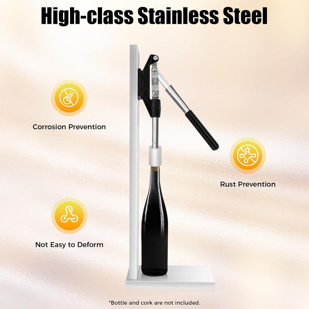 Wine bottle corker, Manual Wine bottle Capper Bottle Corking Machine, 2 POM Inserting Stopper Corking Tool Wine