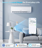 12000 BTU Mini Split Air Conditioner & Heater,20 SEER2,115V,WIFI