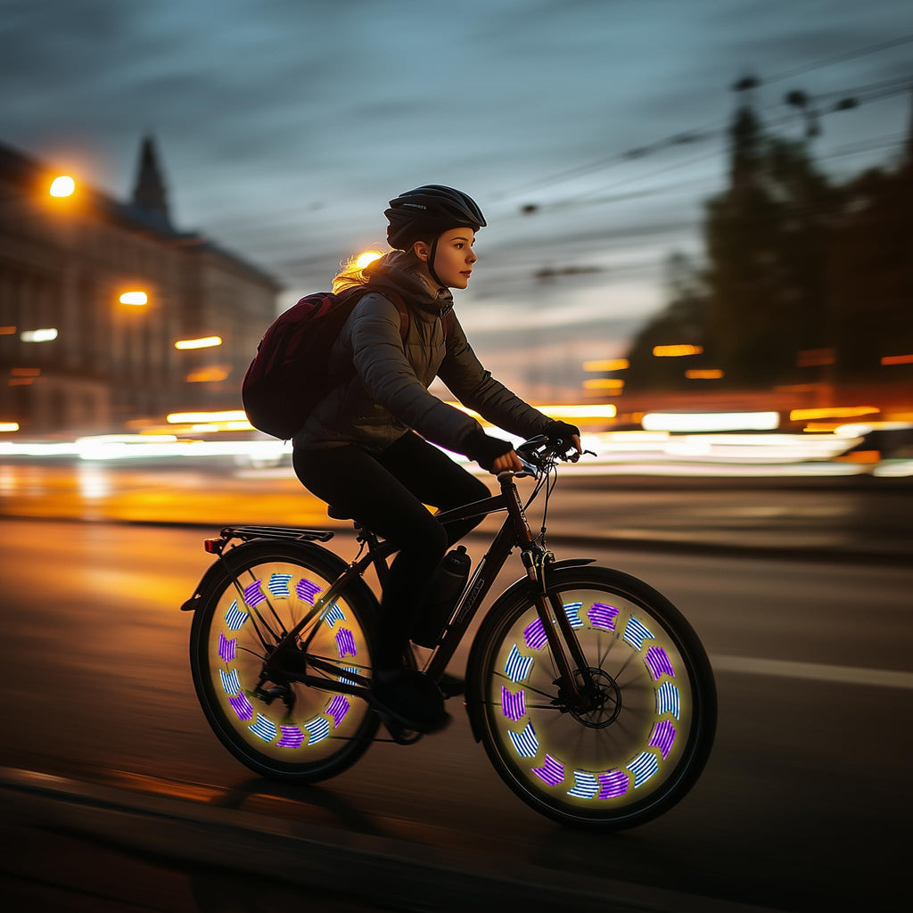 Bicycle LED Spoke Light - 30 Colour Patterns, Automatic Pattern Switching, Easy Wheel Mount