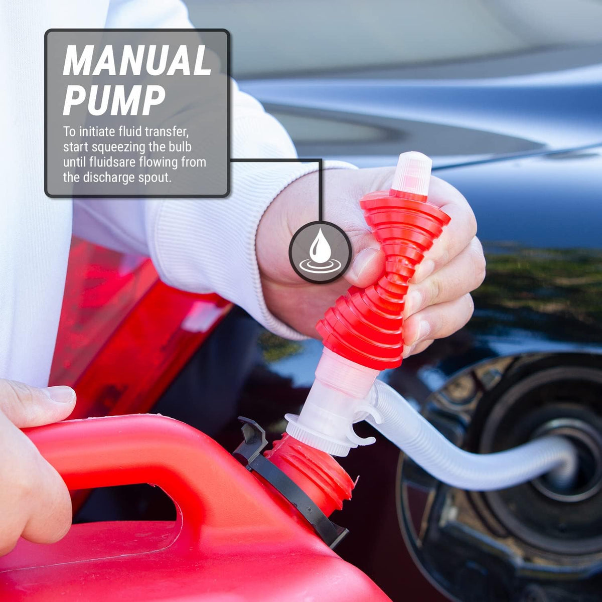 TERA PUMP Heavy Duty Manual Hand-Operated Siphon Pump