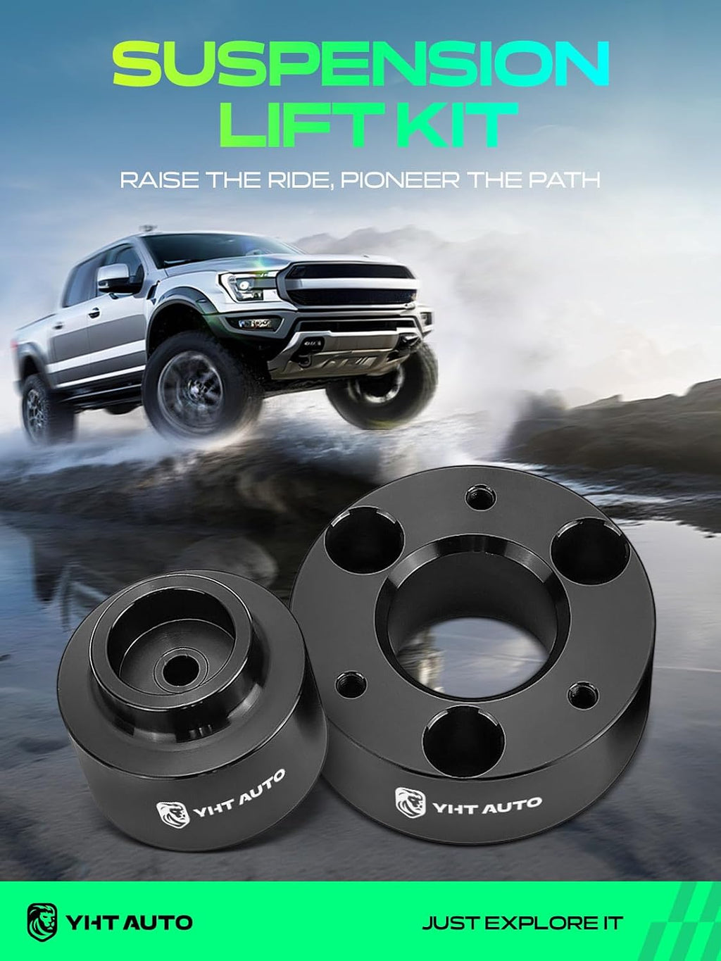 YHTAUTO 3 Inch Front & 2 Inch Rear Leveling Lift Kit for Dodge, Ram