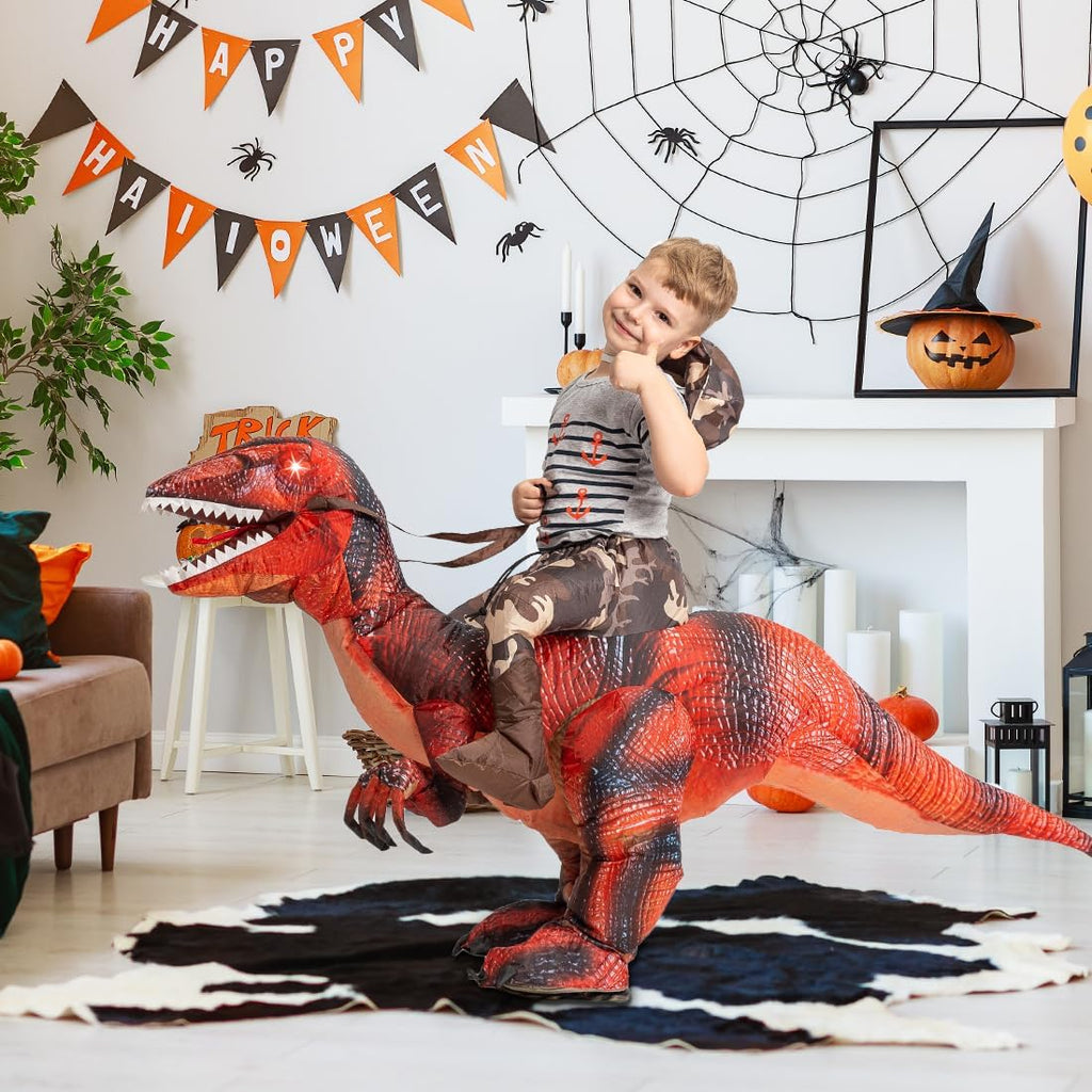 Inflatable Dinosaur Costume for Kids Halloween Costumes Boys Girls Funny Blow up Costume for Halloween Party Cosplay