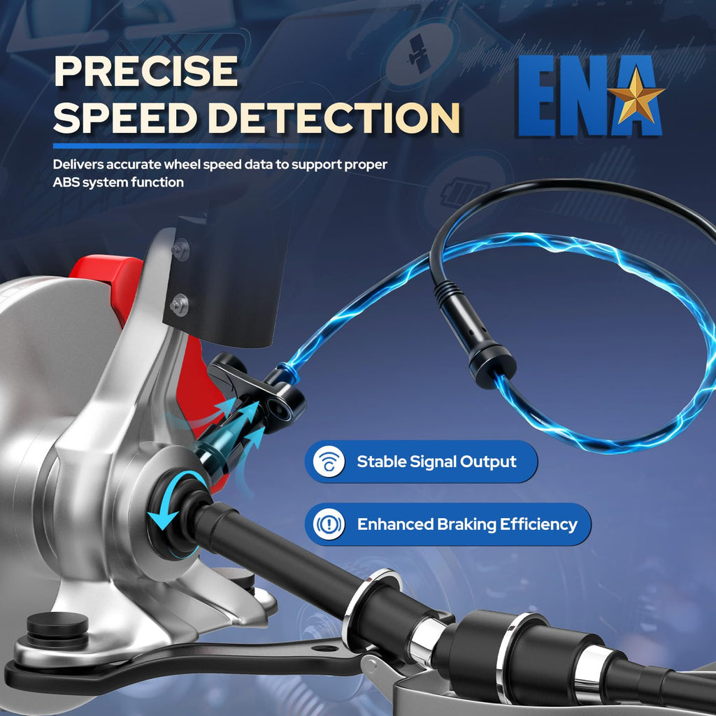 ENA 1 Pack Rear Left or Right ABS Wheel Speed Sensor Compatible with Chevy