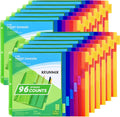 8-Tab Binder Dividers - Index Pockets Divider for 3 Ring Binders, 3-Hole Plastics Sheets Protectors for US Letter