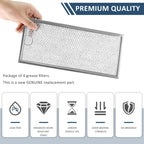 4 Pack Microwave Grease Filter Compatible with Whirlpool and GE Microwaves
