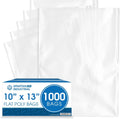 10" X 13" Open-End Flat Poly Bags (1000 Count) - 1.1 Mil Clear Bags