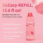 Raspberry Hair Vinegar Refill for Scalp Clarifying & Shine
