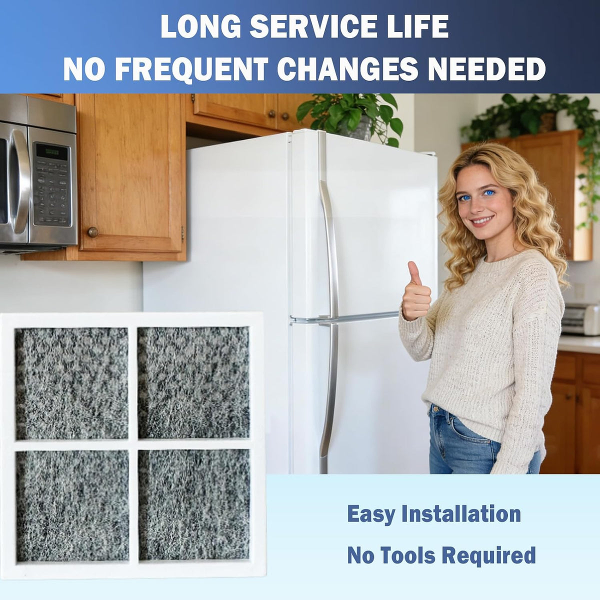 Refrigerator Air Filter Fit for LG LFXS30726S, LFXC24726S, LFCS31626S
