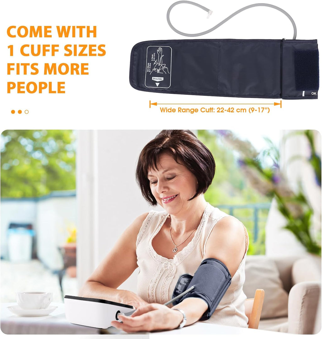 Blood Pressure Machine, Automatic Upper Arm Blood Pressure Monitor with 2x199 Readout, 4.5 Inch Backlit Large Screen