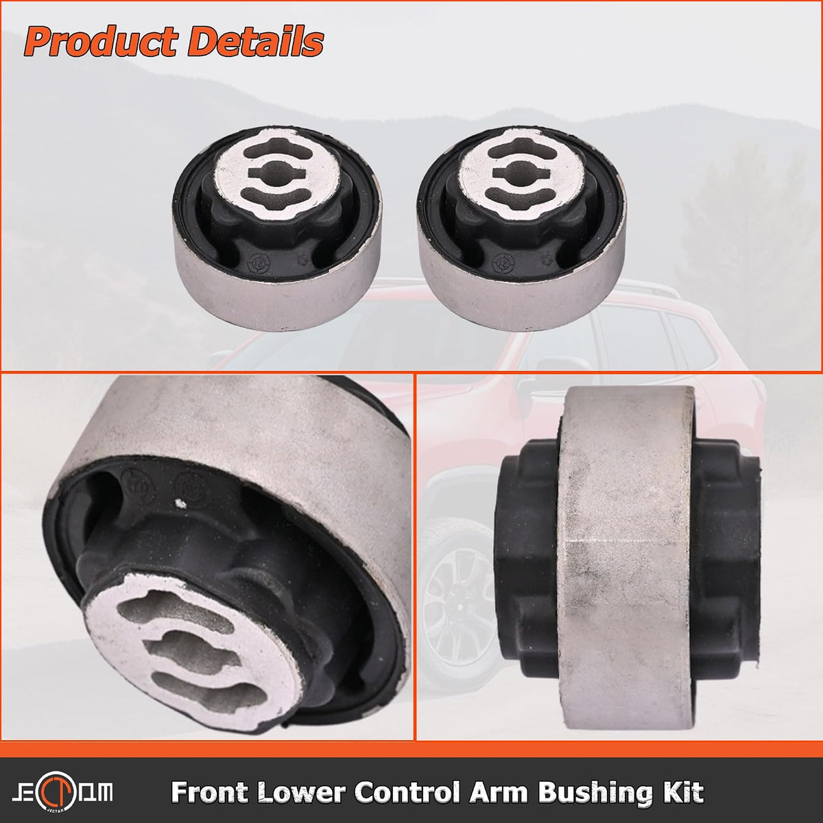 Front Lower Control Arm Bushing Kit Compatible with Dodge Dart 200 200C 2013-2018 for Jeep Cherokee 2014-2018 Replace for 53338845 53338846 68223716AB 4668993AC