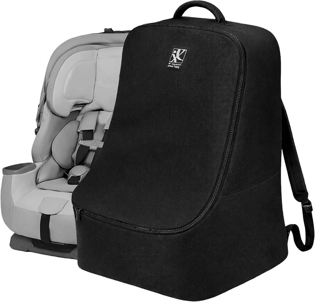 Padded Backpack Car Seat Bag - Car Seat Travel Bag for Airplane, Cover Fits Most Baby & Infant Carriers & Boosters