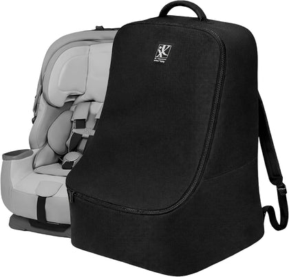 Padded Backpack Car Seat Bag - Car Seat Travel Bag for Airplane, Cover Fits Most Baby & Infant Carriers & Boosters