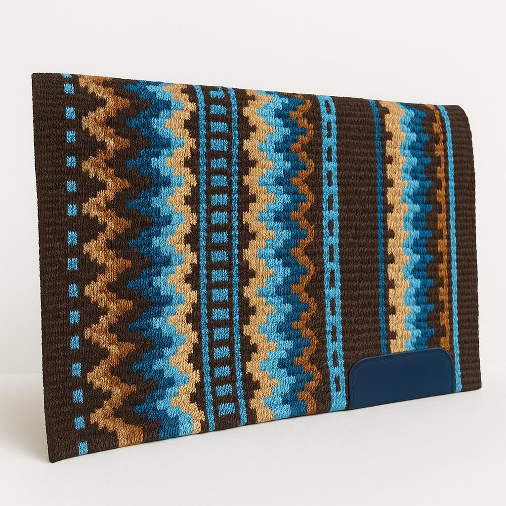 Western Show Saddle Pad/Blanket for Horses - Handmade Wool Saddle Blanket with New Zealand Design,Thick,Durable &