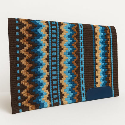 Western Show Saddle Pad/Blanket for Horses - Handmade Wool Saddle Blanket with New Zealand Design,Thick,Durable &