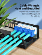 Patch Panel 8 Port Blank Keystone Patch Panel STP&UTP Compatible with LC/SC/ST/FC/USB/HDMI Keystone Jack for Desk Mount Home Ethernet Termination Box